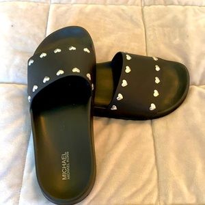 Michael Kors *like new* black slides